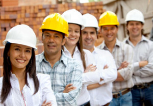 Photo of a group of people wearing hard hats