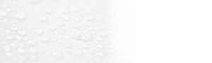 Photo of small water droplets on a white background