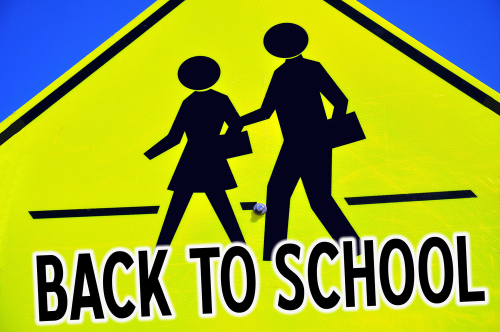 Photo of a yellow Back to School sign
