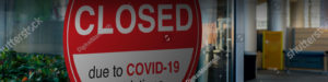 Photo of a red and white "closed" sign